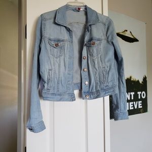 Light wash denim jacket